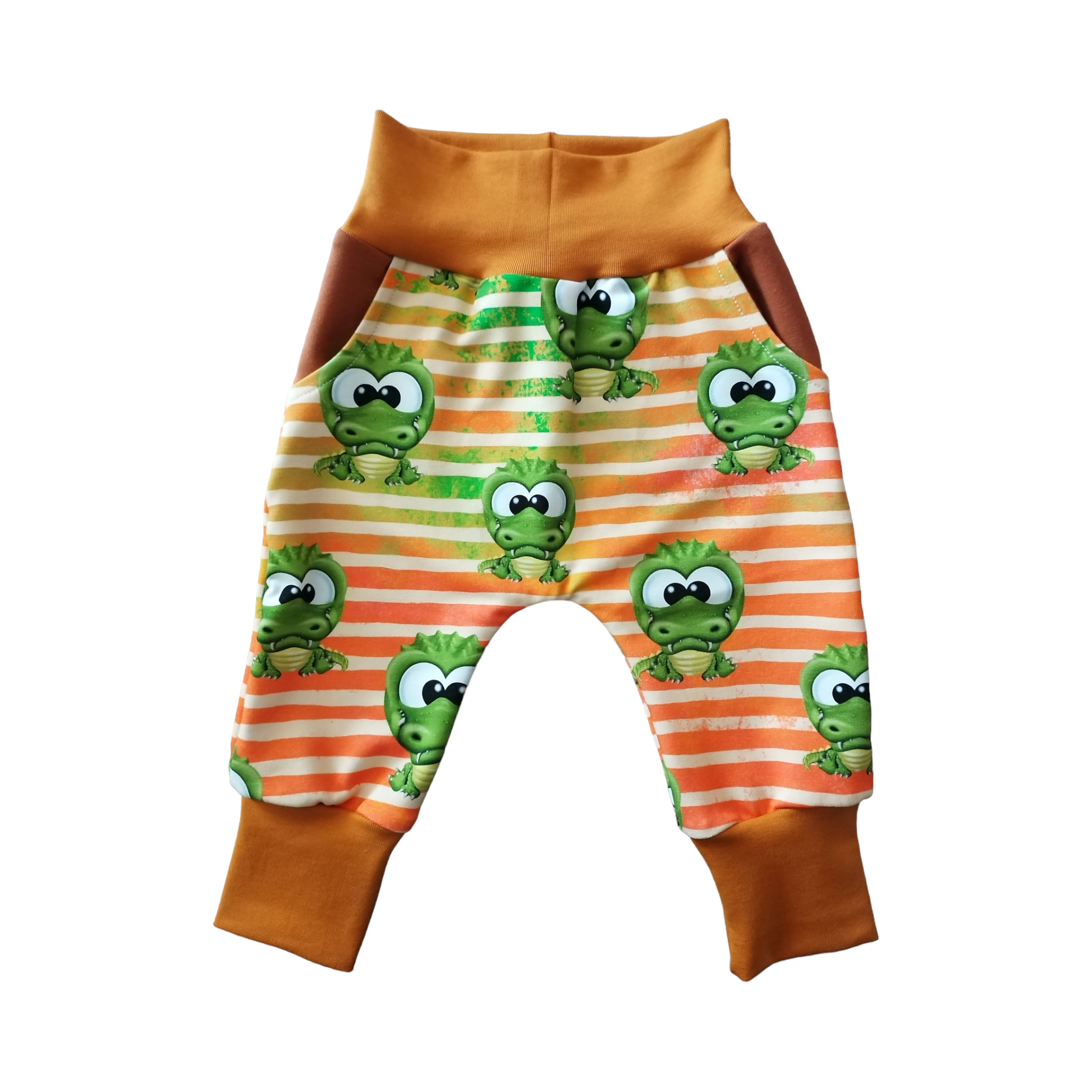 Tepláčky baggy s kapsou Vykulený krokodýl